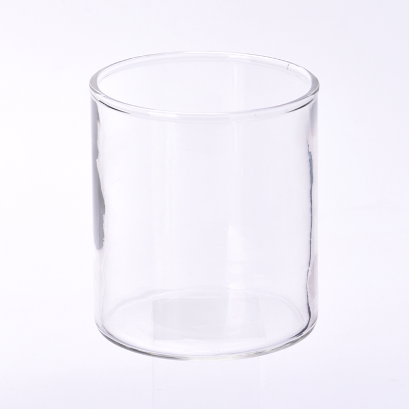 8oz glass candle holder Clear glass candle container supplier