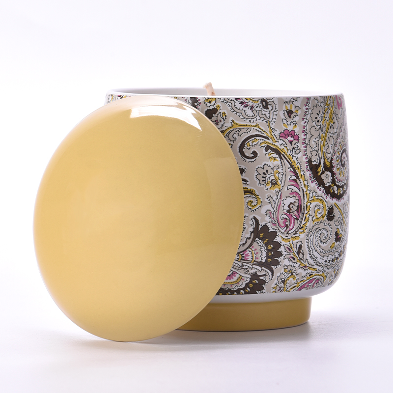 Lieferant einzigartiger, maßgeschneiderter Keramik-Kerzengefäße mit Keramikdeckel