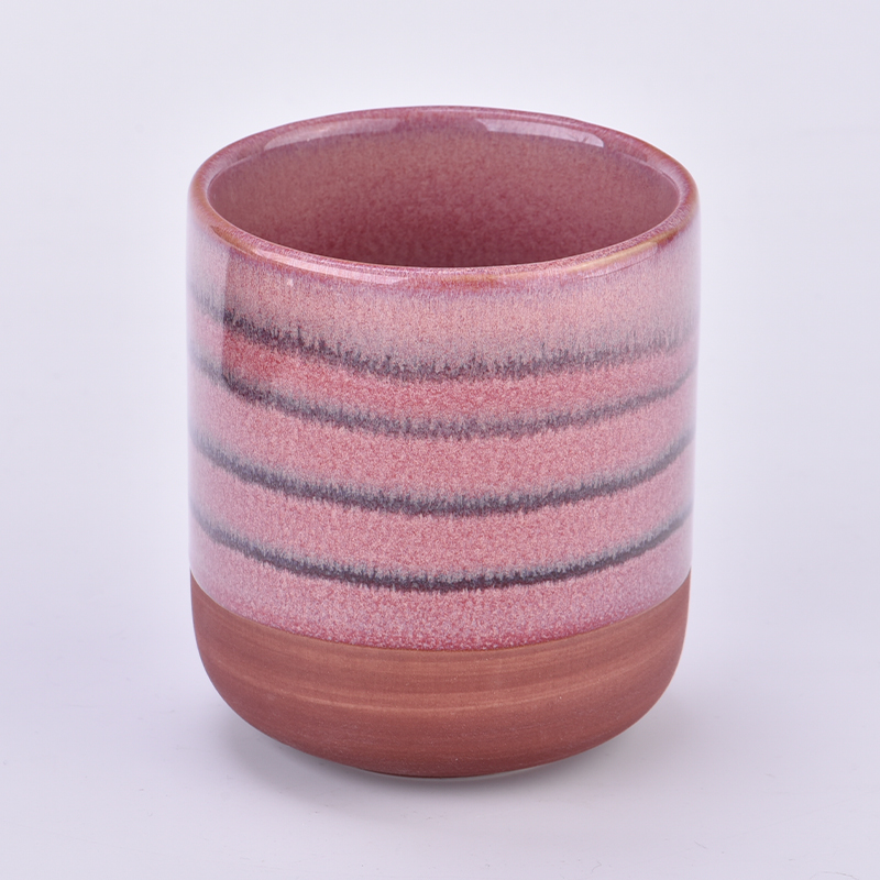 14oz round bottom ceramic candle jars