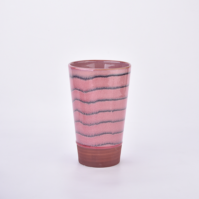 Big ceramic candle vessels and outdoor ceramic candle holders for wholesale