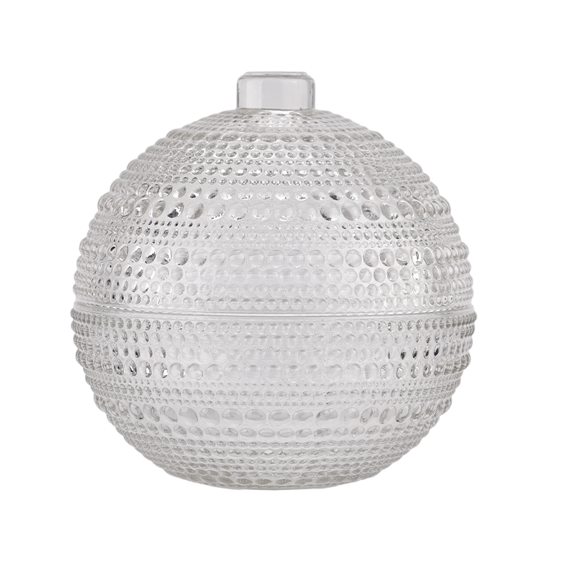 hot sales 6oz glass ball candle holders with ball lid