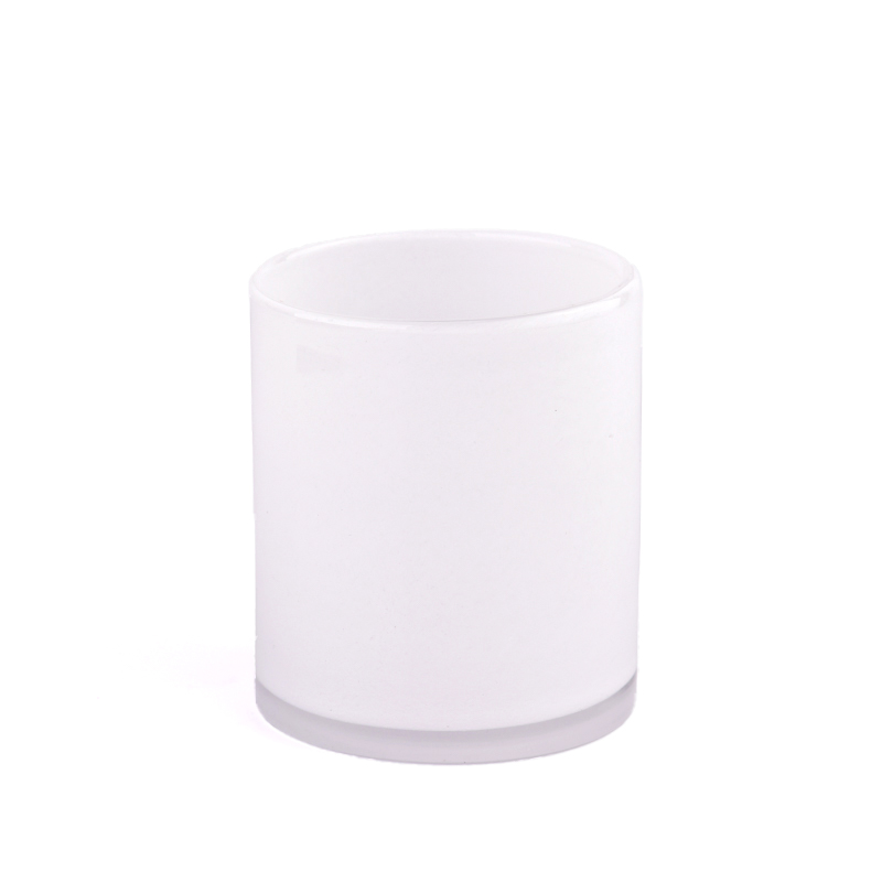 Luxury home decor design white glass candle jar