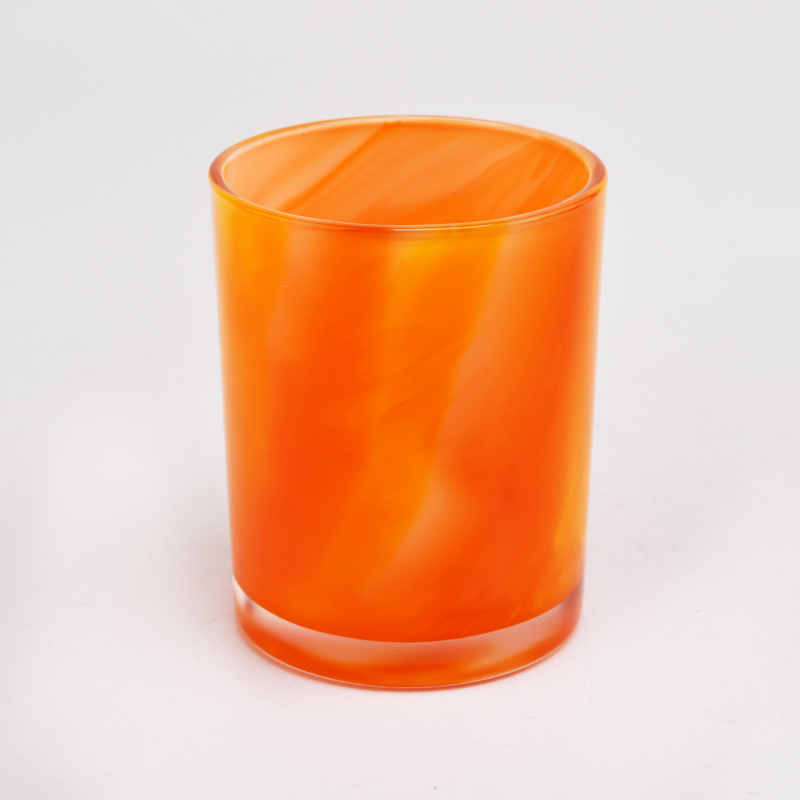 8oz Regenbogen-Kerzenglas aus Glas für die Heimdekoration