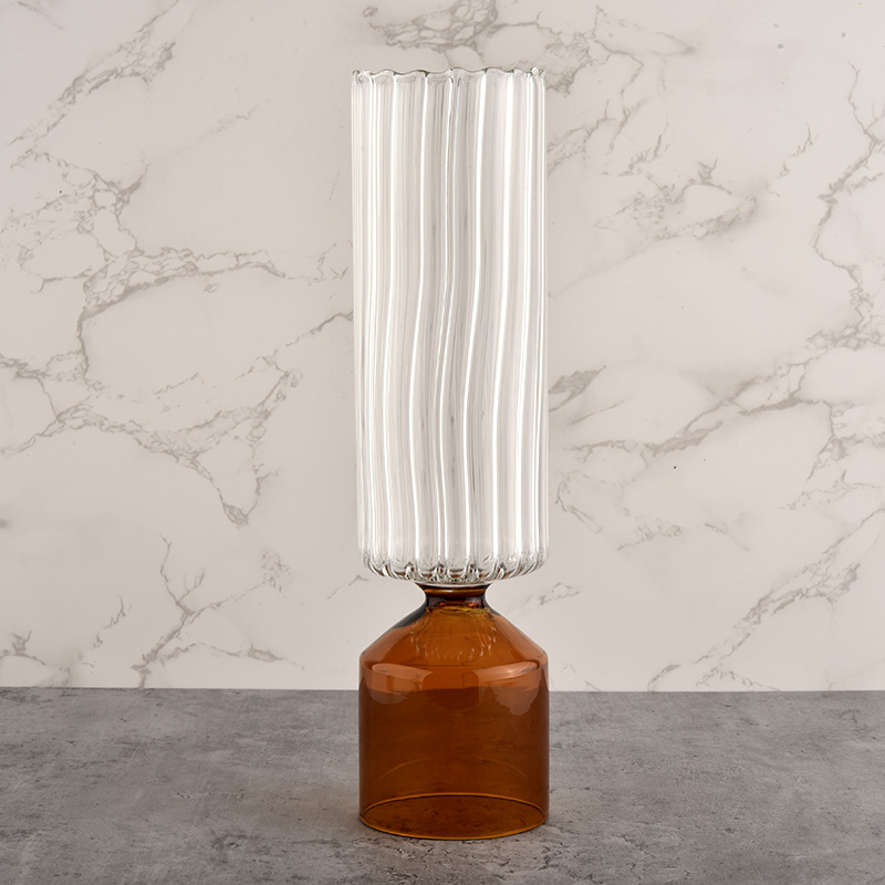 Wholesale 800ml home decor borosilicate glass decoration vase