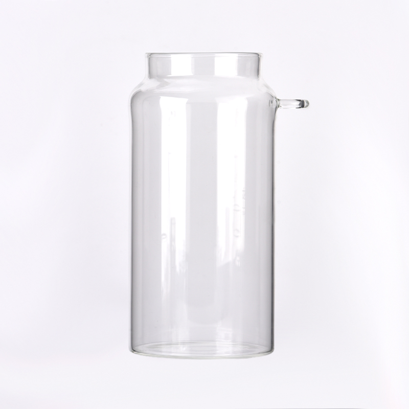 sticla mare din sticla borosilicata cu capac de pluta si maner pentru lingura