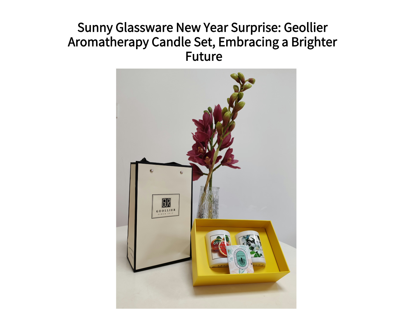 Sunny Glassware New Year Surprise: Geollier Aromatherapy Candle Set, Embracing a Brighter Future