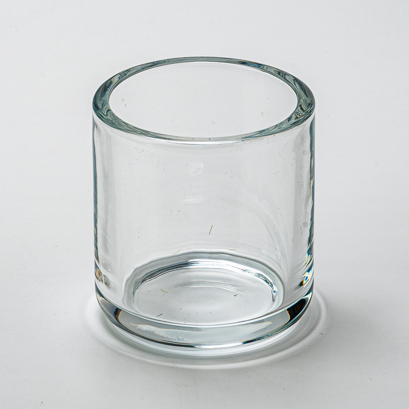 Thick Wall 280ml Glass Candle Jars Custom Color Logo Straight Glass Candle Vessels Wholesale