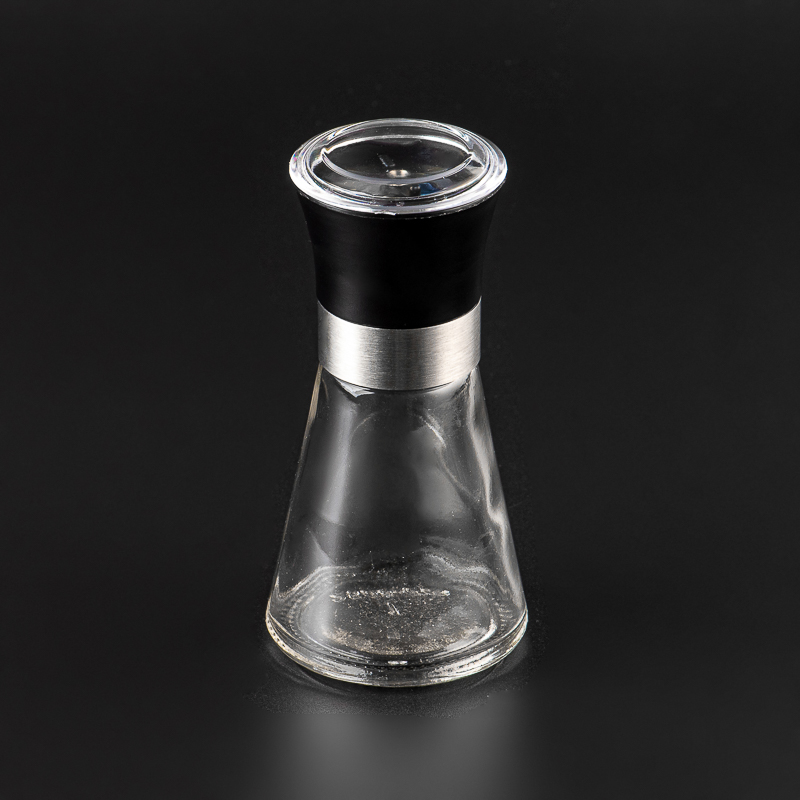 80ml glerpipar hristara flaska með mala hettu