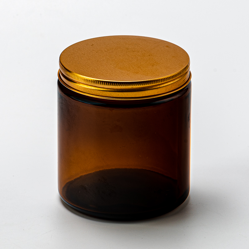 Heitt sala 8oz Amber gler kertagám heildsölu