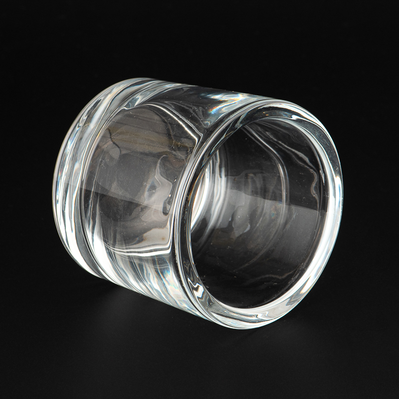 Heildsölu Clear Glass kertaílát með þykkt vegg