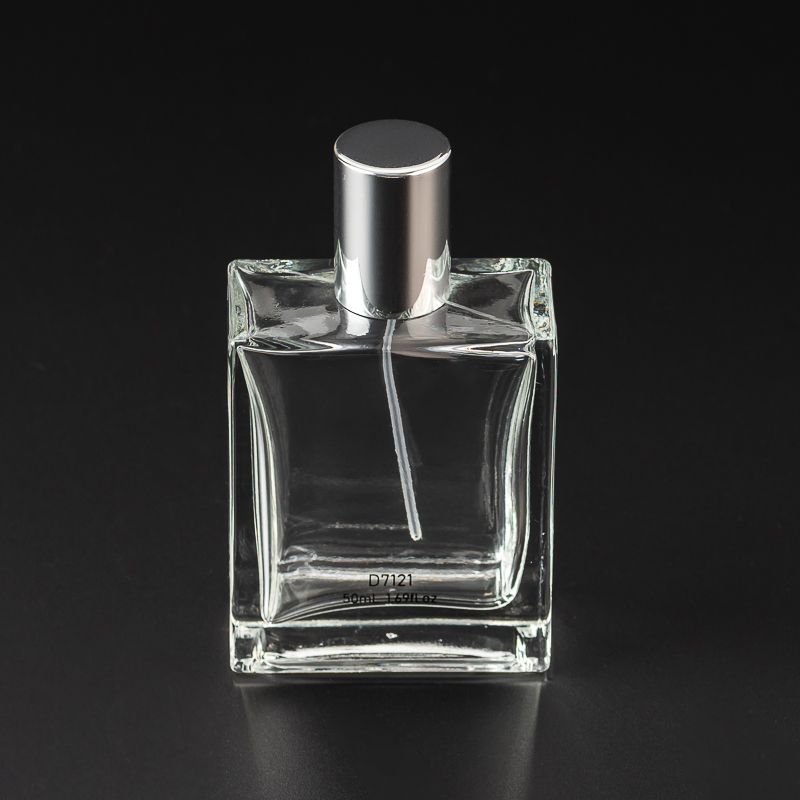 Decoração de casa Clear 50ml Square Spra Sprayer Perfume Bottle