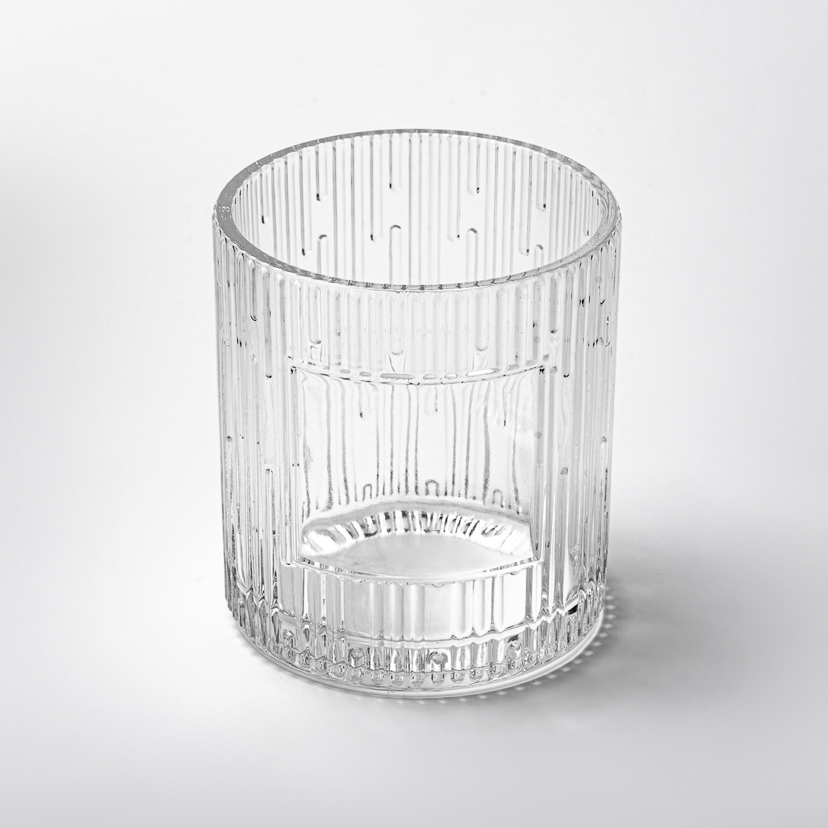 Benutzerdefiniertes Etikett vertikaler Streifenoberflächenglas Glaskerkerglas für Wohnkultur