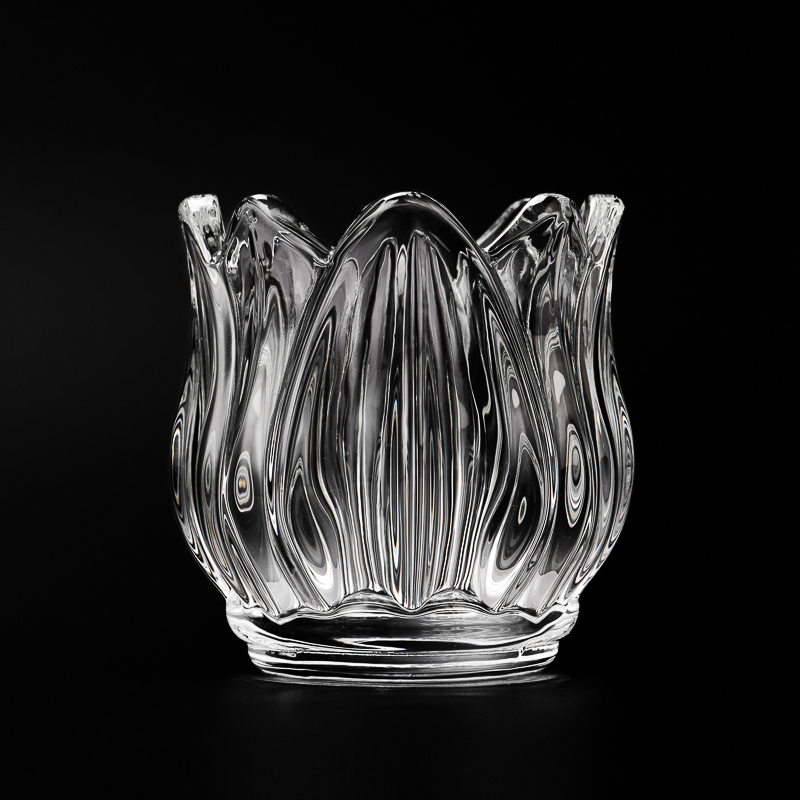 Mum yapımı için benzersiz Çiçek tasarımlı cam mum kavanozları