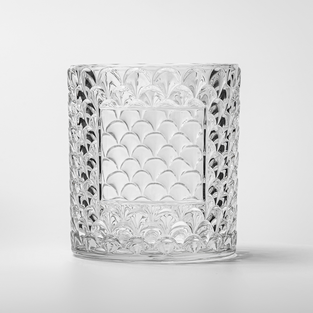 Custom Label Cylinder Embossed Glass Jar Empty Candle Holder for Candle Packaging - COPY - m6im0d