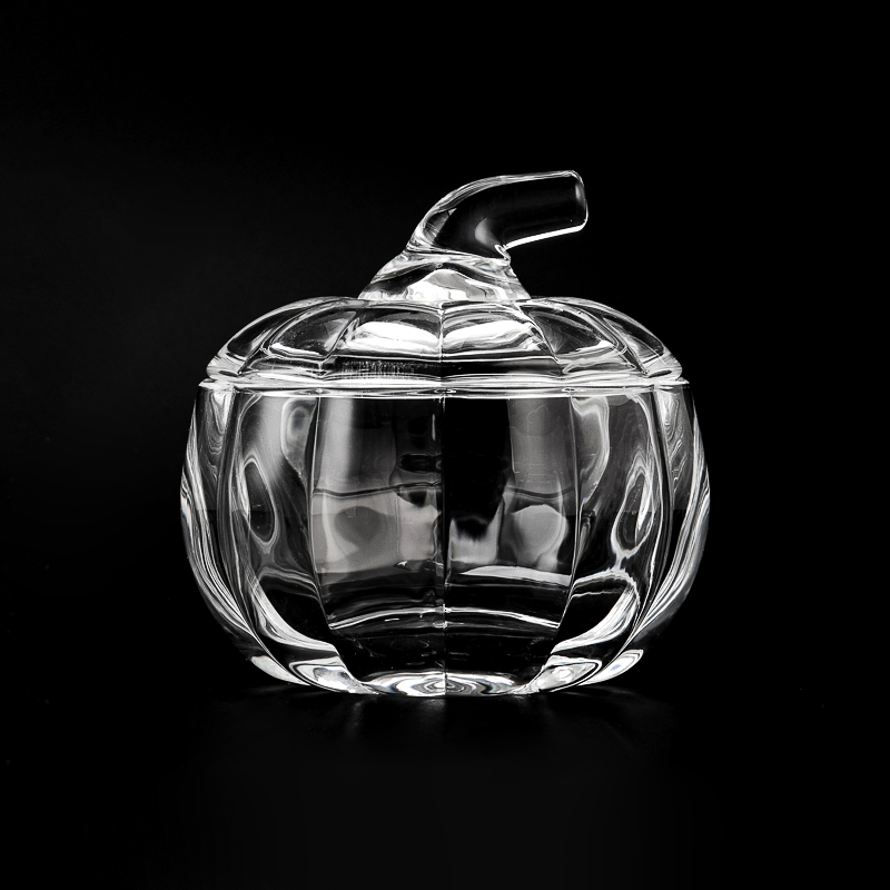Wholesale 255ml home decor small size pumpkin glass candle jar