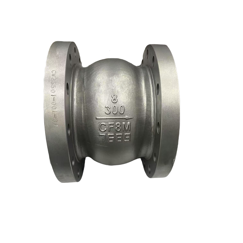 8 '' '300lb cf8m sede de metal rf flange total porta de fluxo axial válvula de retenção