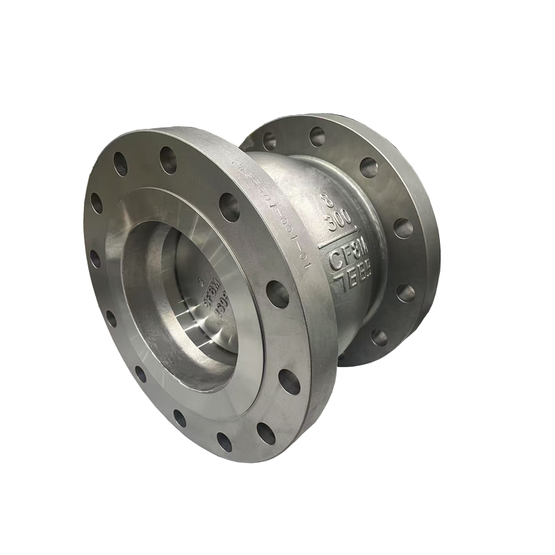 8 '' '300lb cf8m sede de metal rf flange completa porta axial de fluxo axial válvula -02