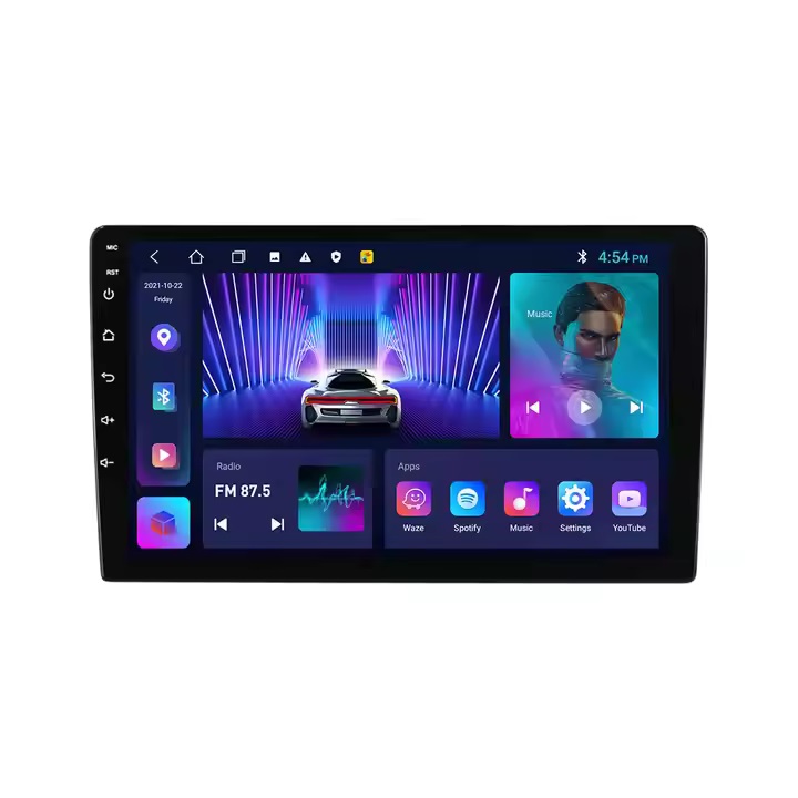 TS10 TS18 Android System Car Vídeo para a unidade de cabeça 9/10 Pinch Support Support Controle de voz com GPS