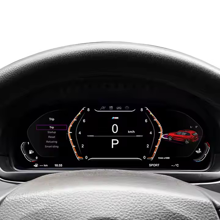 Instrument d'affichage de tableau de bord de vitesse de vitesse de 12,3 pouces pour la voiture pour BMW F20 F21 F23 F45 X1 F48 F49 Cluster d'instruments LCD numérique