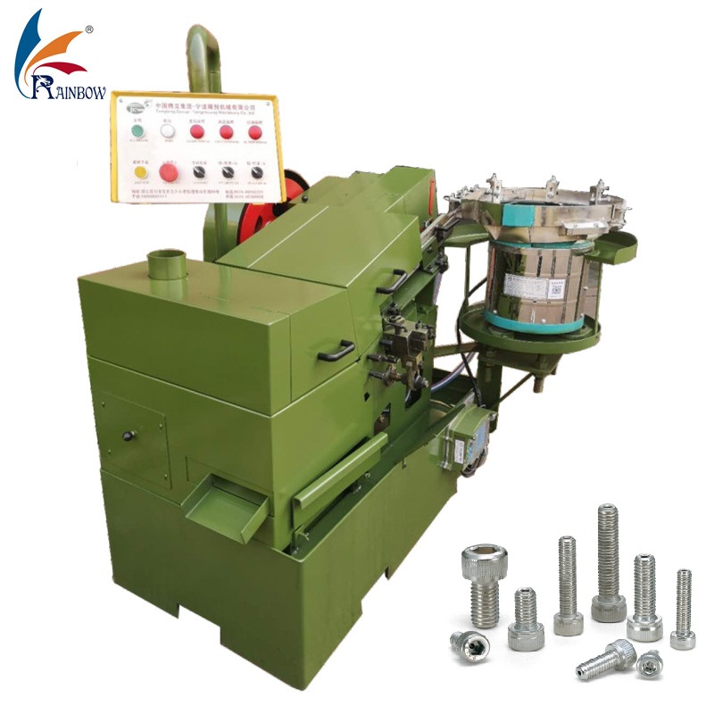 เครื่องต๊าปเกลียวอัตโนมัติ เครื่องรีดเกลียว M12 เครื่องป้อนแบบสั่น