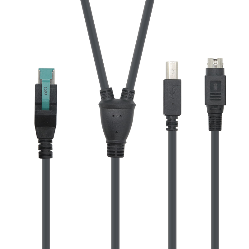 Y-Splitter. Strom-USB-Kabel für Drucker