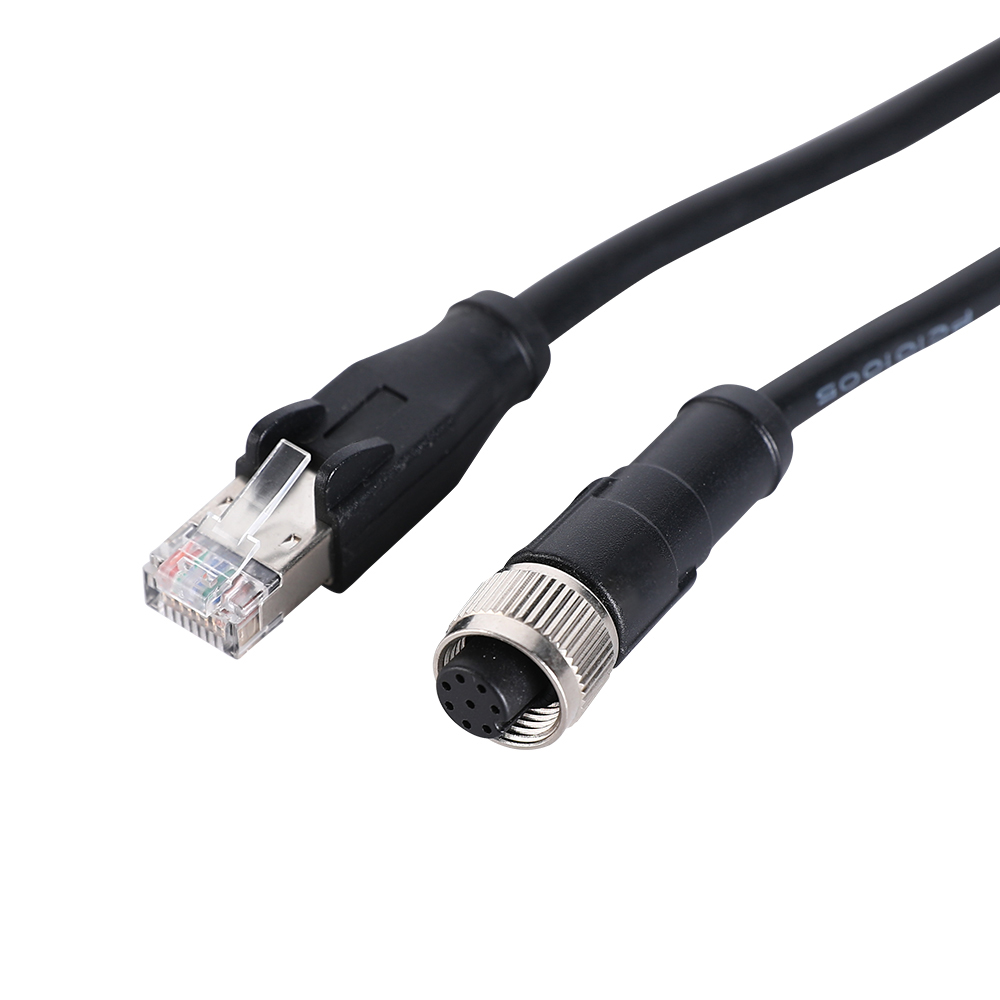 M12 to cat5e rj45 ethernet cable