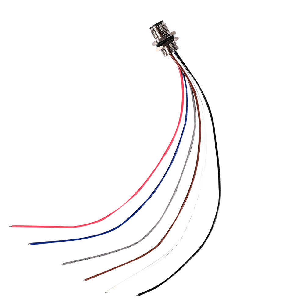 M12 6-nastainen urospuolinen paneeliasennusjohto 200 mm