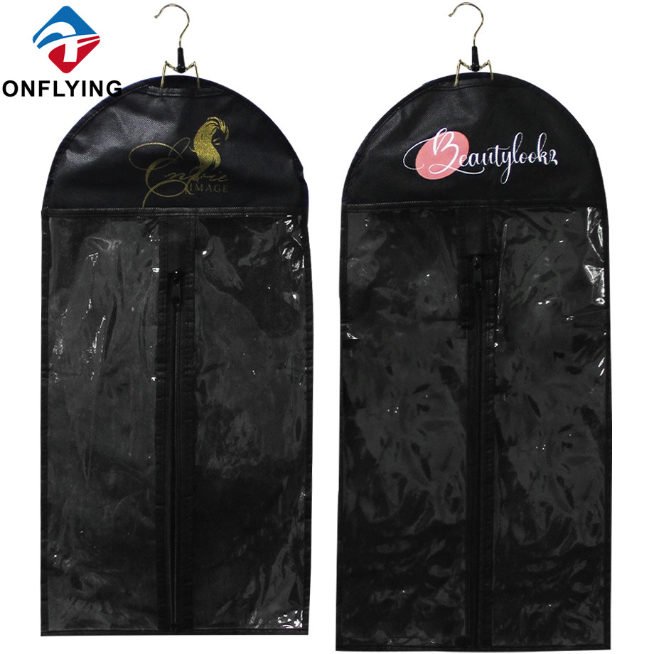 Extensión de cabello personalizada no tejida bolsas de almacenamiento de pelucas transparentes Proveedor de fábrica