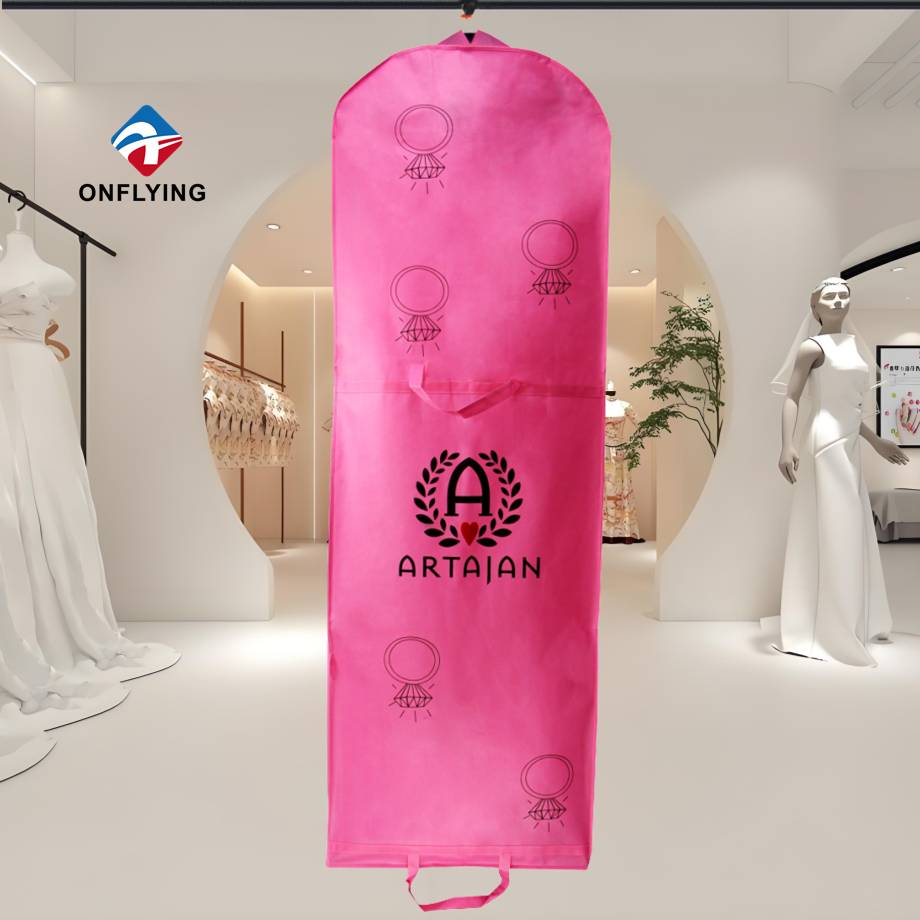 Faltbare kundenspezifische nicht gewebte Brautkleiderabdeckung Tasche Fabrik China