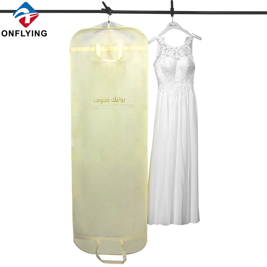 Sacs de robe de mariée beige crémeux personnalisés pour les femmes d'usine de Chine