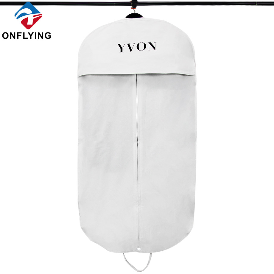 Boutique Custom White Canvass Coat Cotton Garment Bags Factory China