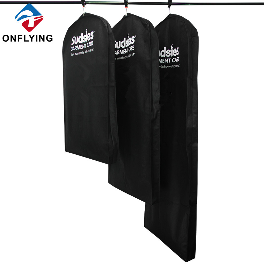 Storage Garment Cover Black Custom Non Woven Bag Factory Supplier