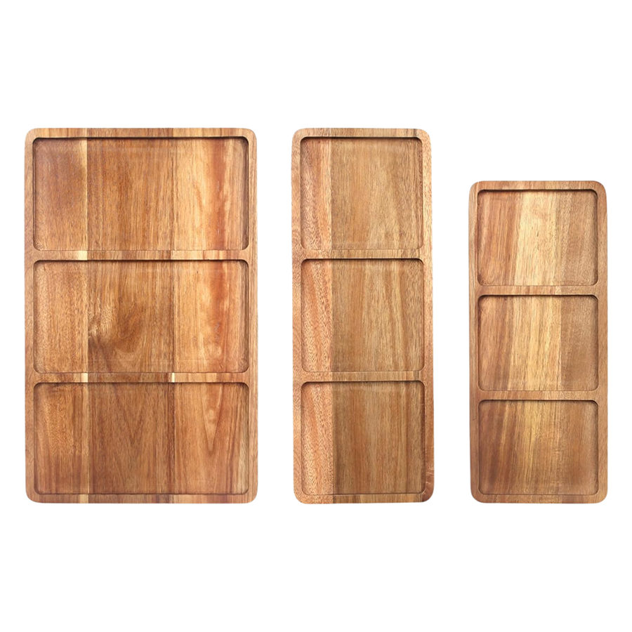 Custom Acacia Holzschale Weihnachtskekseplatten, die Tablett für Party servieren