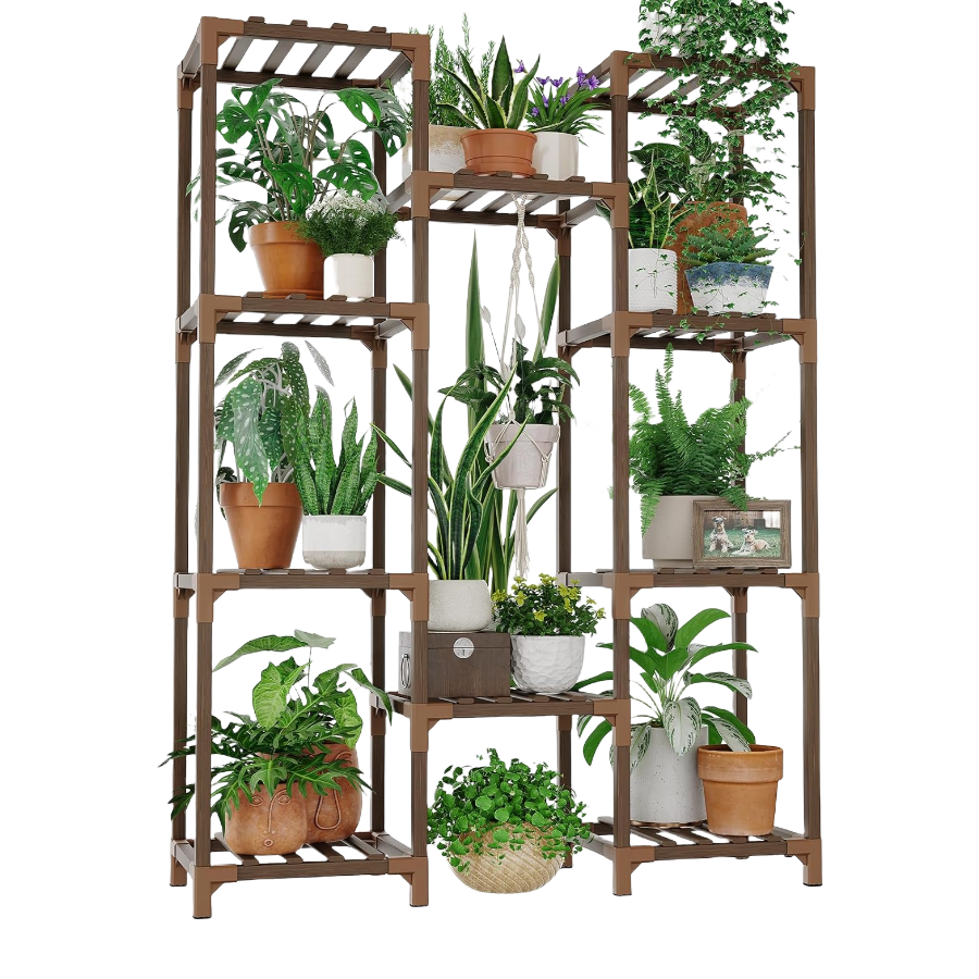 Wholesale Wooden Plant Stand Indoor Outdoor, Large Plant Rack for Multiple Plants