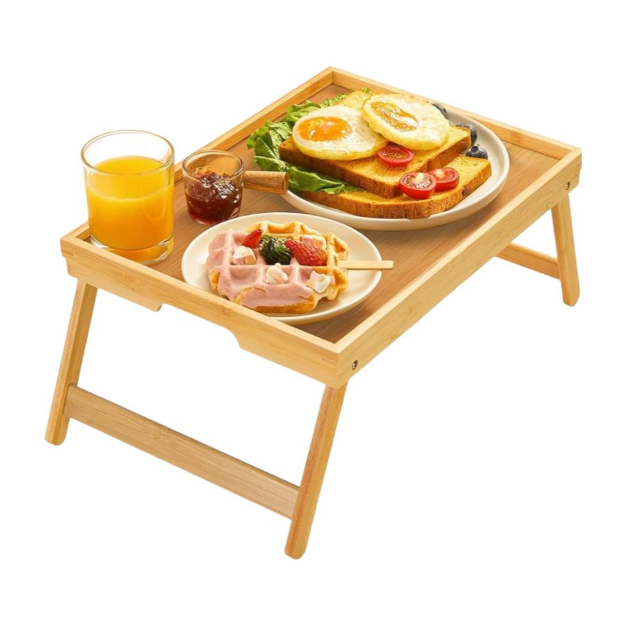 Wholesale Bamboo Tray Table with Foldable Legs, Breakfast Tray for Sofa, Bed