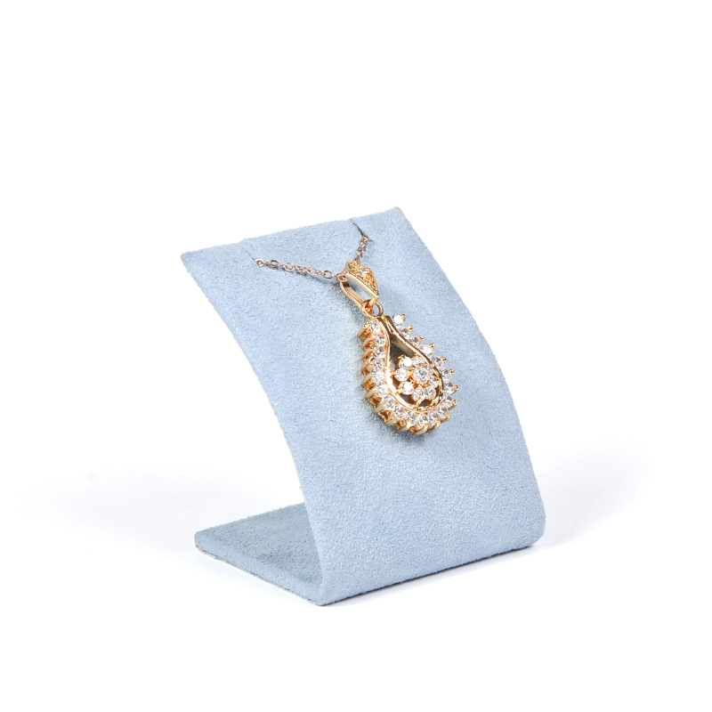 Factory wholesale pendant stand microfiber jewelry display holder with magnet