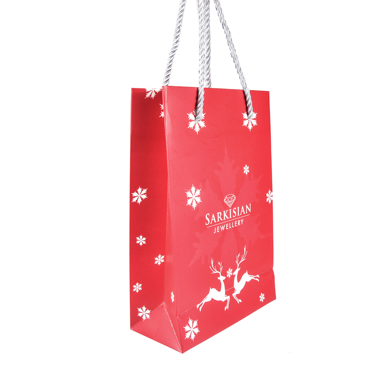 Christmas season cmyk printing pattern gift packaging shopping bag
