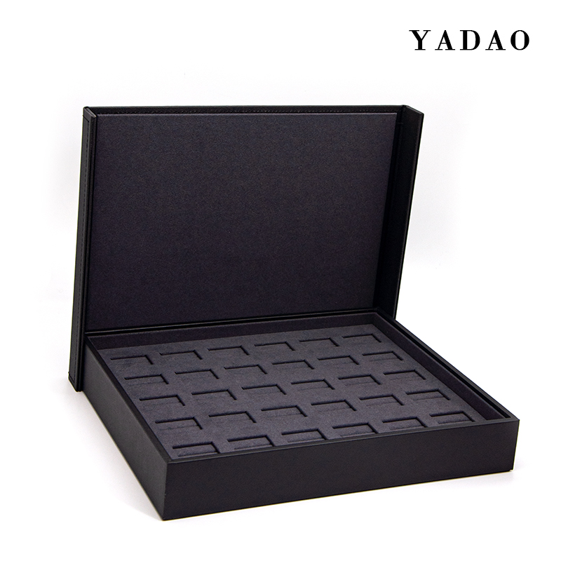 Jewelry Ring display storage exhibition carry protective tray with lid covered