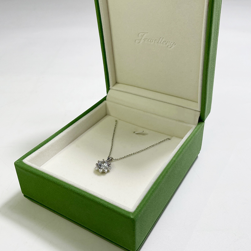 grass green velvet white inner combined jewelry packaging design custom store packaging gift wedding