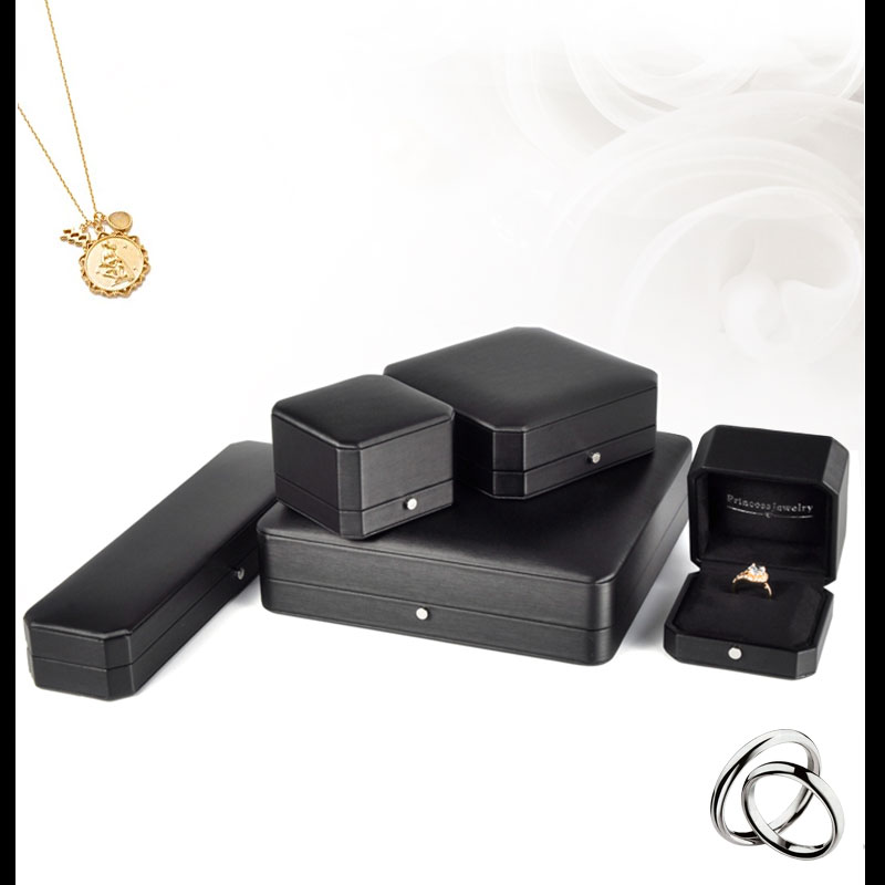 BLACK Jewelry box set with ring earring necklace bracelet bangle box