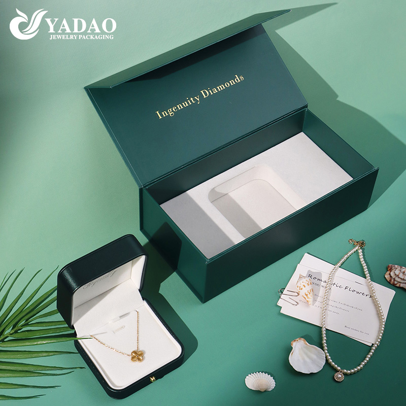 Conjunto de envases de regalo de cuero de moda de moda y joyas finas ecológicas