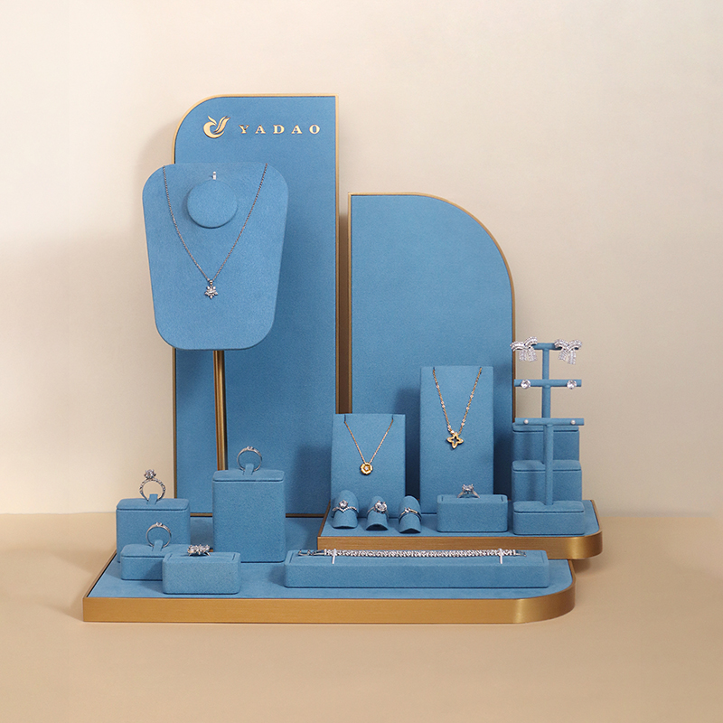 Slående ljusblå smycken Display Set Hot-sälj utomlands personlig design