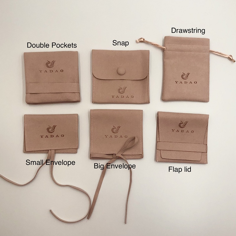 6 style pouch in different closure for your reference