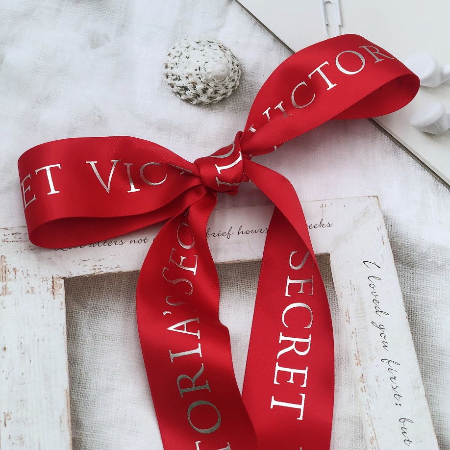 Yadao super wide ribbon red ribbon with customize logo