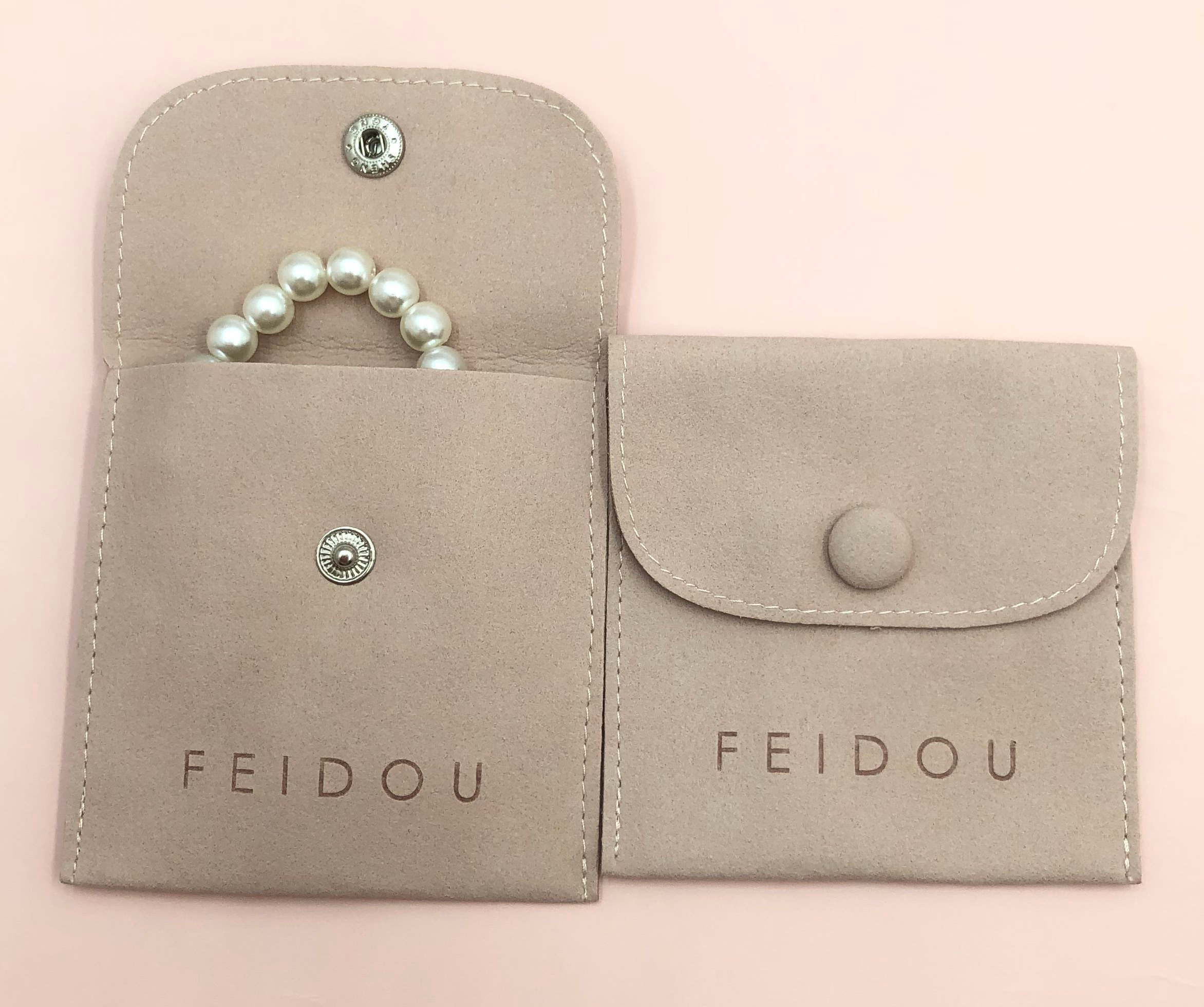 Yaodao luxury flat envelope microfiber jewelry pouches with logo for jewelry box