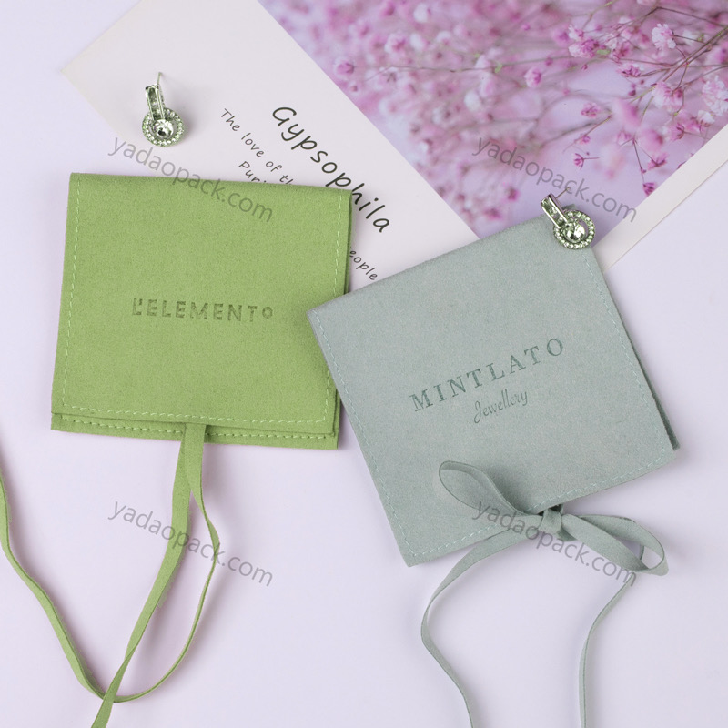 Morandi green bangle packaging pouch vendor the most popular bag in 2022 factory string design bag