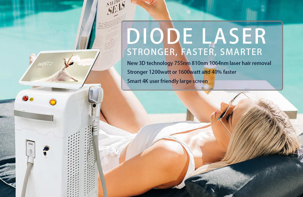 Nowy! Potrójna fala 755 808 1064nm laserowa maszyna do usuwania włosów do salonu