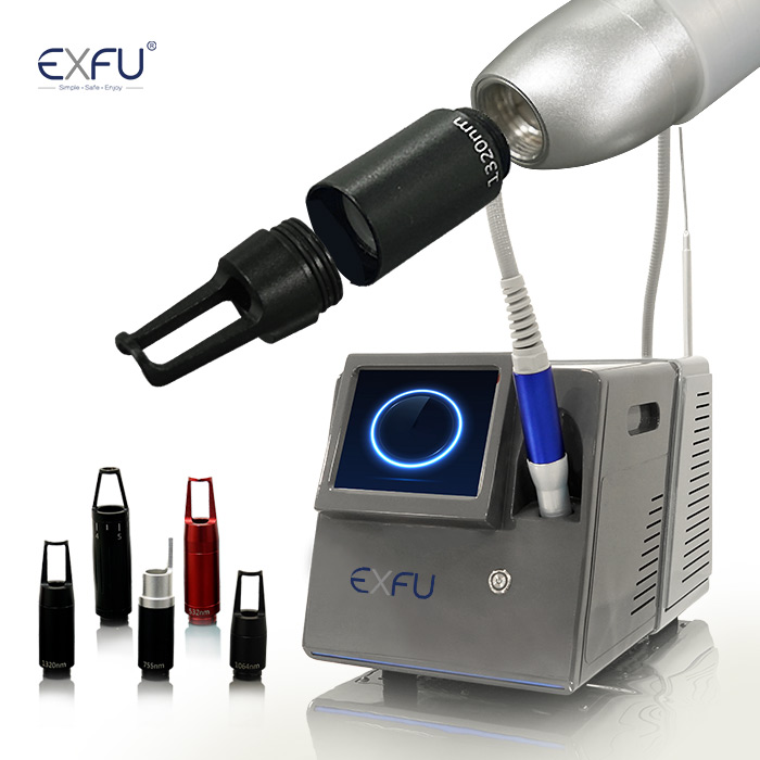2023 Neuer Mini-Luftkühlerkopf Q-geschaltete Nd Yag-Laser-Farbtätowierungsentfernungsmaschine