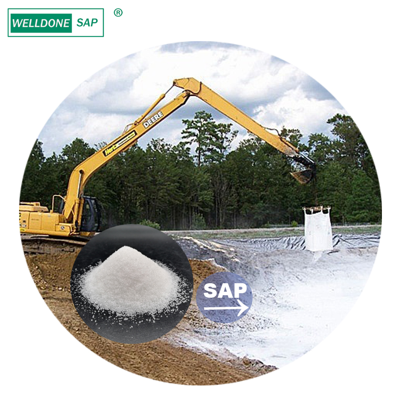 Polyacrylate de sodium polymère super absorbant pour la solidification de l'eau et le durcissement des boues dans les champs pétrolifères