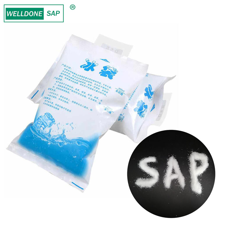 El poliacrilato de sodio SAP se puede utilizar para fabricar bolsas de hielo.